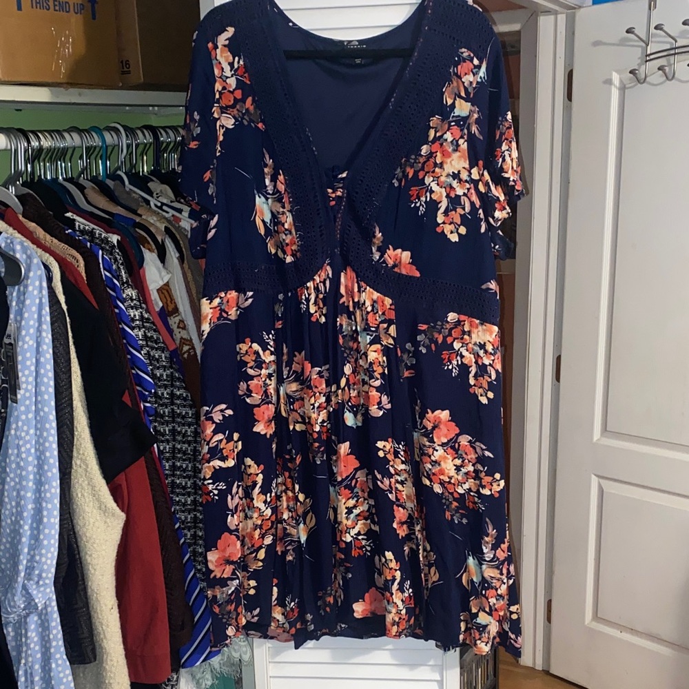 Torrid Navy Floral Dress